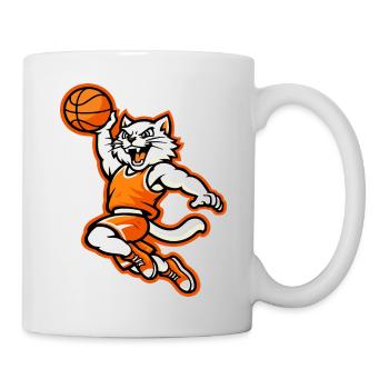 Mascotte du Chat de Dunk de basket en colère - Mug blanc - blanc - Droite