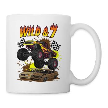 Wild & 7 Monster Truck Birthday - Mug - white - Right