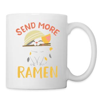 Send More Ramen Cute Kawaii Cat Noodle Art - Tasse - Weiß - Rechts