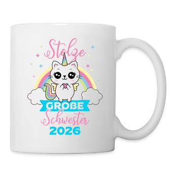 Proud Big Sister 2026 Pregnancy Cat - Mug - white - Right