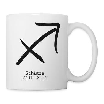 Schütze Bogen Pfeil Symbol Sternzeichen - Tasse - Weiß - Rechts