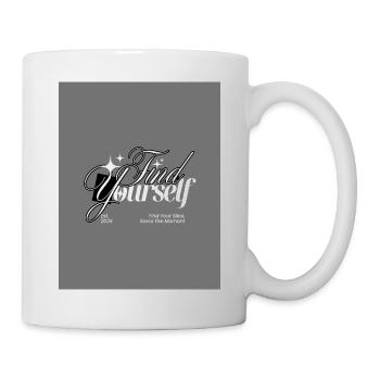 Finden Sie eine monochrome Schrift - Tasse - Weiß - Rechts