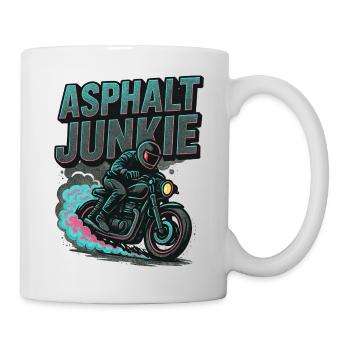 Asphalt Junkie – Motorrad - Tasse - Weiß - Rechts