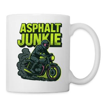 Asphalt Junkie – Motorrad - Tasse - Weiß - Rechts