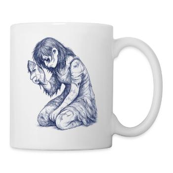 Melancholic Girl Character Sketch - Mug - white - Right