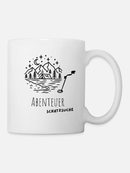 Abenteuer_Schatzsuche_Wald - Tasse - Weiß