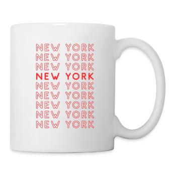 Diagramme de la grille de New York - Mug blanc - blanc - Droite