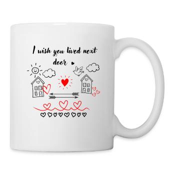 Je savais que tu habitais à côté - Mug blanc - blanc - Droite