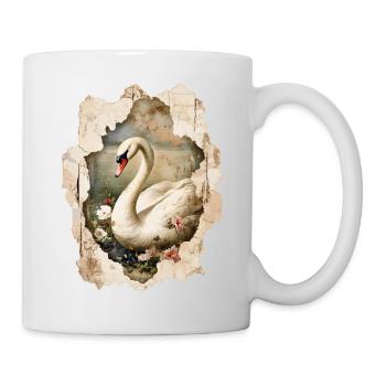 Schwan - Tasse - Weiß - Rechts