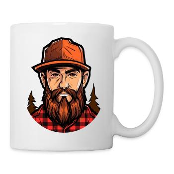 Illustration du bûcheron Wald - Mug blanc - blanc - Droite