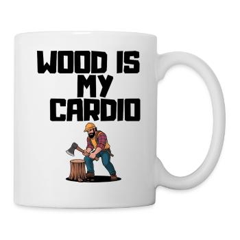 Wood Is My Cardio - Lumberjack Splitting Wood - Mug blanc - blanc - Droite