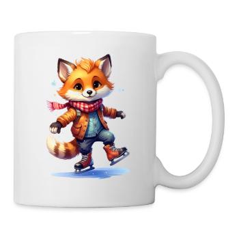 Fox skating - Mug - white - Right