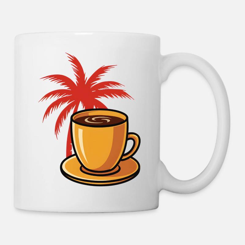 Tropical Coffee Palm Style - Mug - white