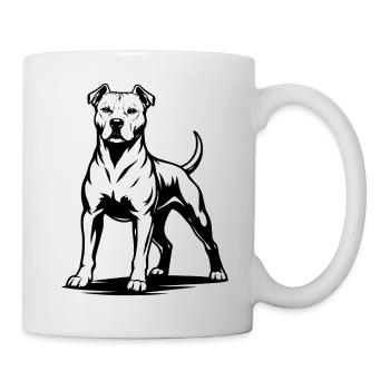 Pitbull in a proud pose - Mug - white - Right