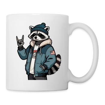 Cool raccoon - Mug - white - Right