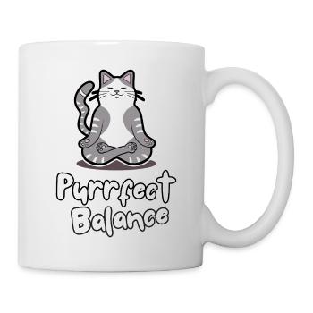 Purrfektes Gleichgewicht - Tasse - Weiß - Rechts