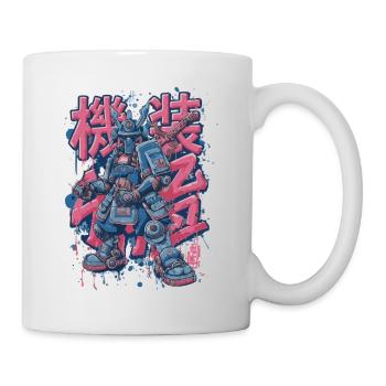 Samurai Mech – Anime Manga Robot Motif - Mug - white - Right