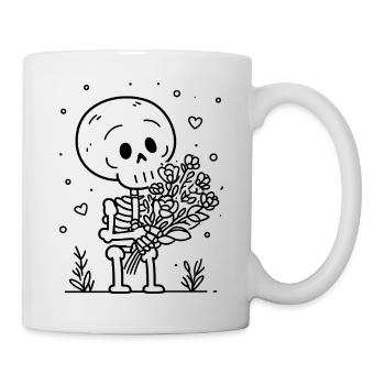 Valentine Skeleton - Tasse - Weiß - Rechts