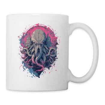 Kosmisches Tentakelwesen – Dark Horror Art - Tasse - Weiß - Rechts