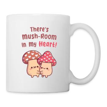 Champignons mignons dans les câlins Champignon dans mon cœur - Mug blanc - blanc - Droite