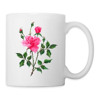Blumen - Tasse - Weiß - Rechts