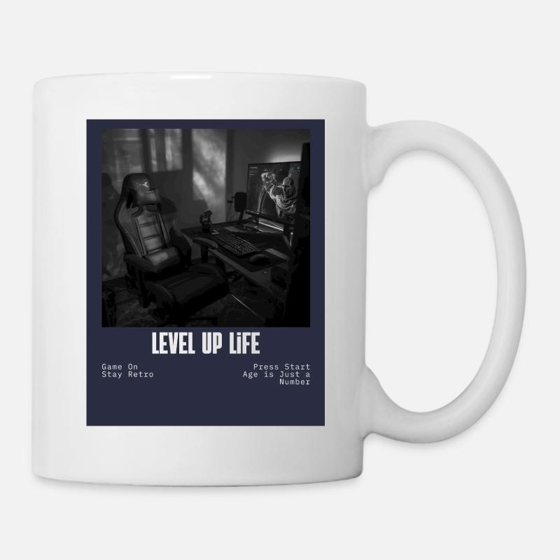 T-shirt NivelUp Retro Gamer - Mug blanc - blanc