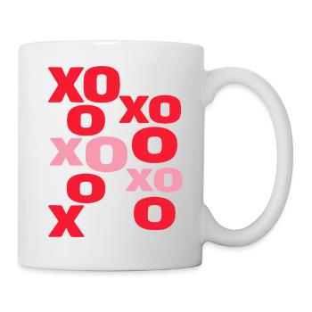 XO Liebesbriefe süße Valentinstag-Typografie - Tasse - Weiß - Rechts