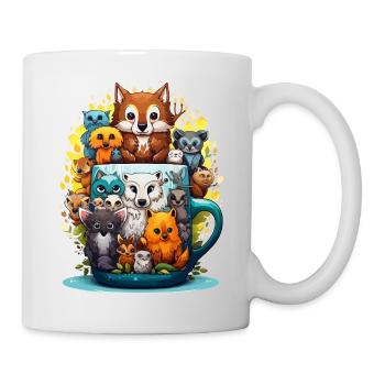 Animal Mug: Colorful Animal Family - Mug - white - Right