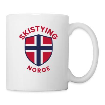 Le bouclier du style ski de Norvège - Mug blanc - blanc - Droite