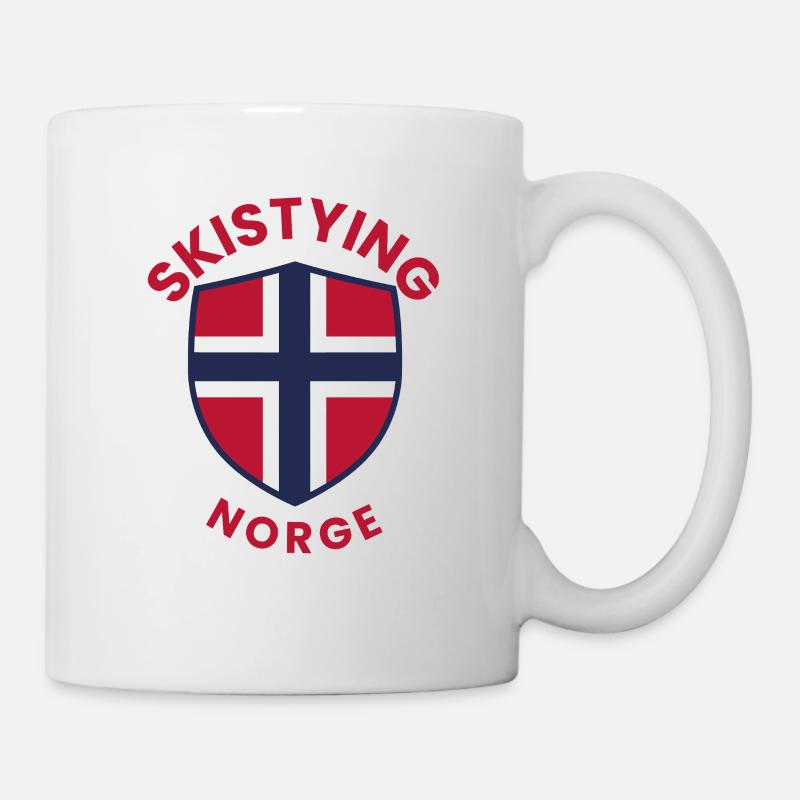 Norwegens Ski-Stil-Schild - Tasse - Weiß