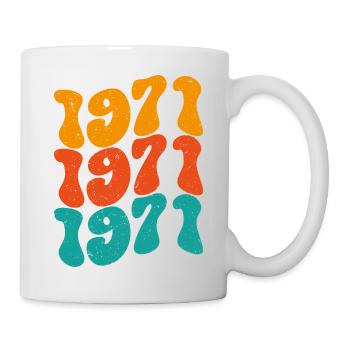 Millésime 1971 - Mug blanc - blanc - Droite