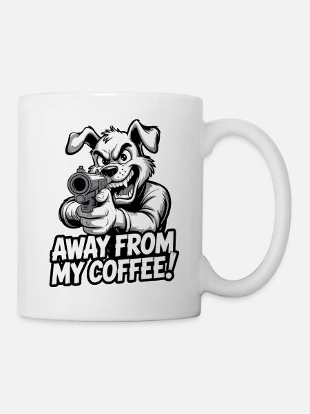 Weg von meinem Kaffee - Tasse - Weiß