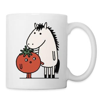 Horse and Tomato Companions - Mug - white - Right