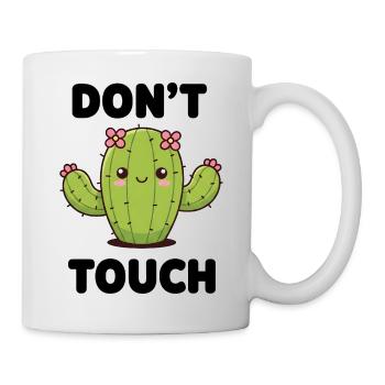 Süßer Kaktus mit Blumen – Kawaii Illustration - Tasse - Weiß - Rechts
