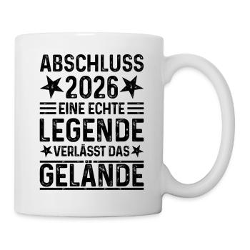 Abschluss 2026 Eine Legende verlässt das Gelände - Tasse - Weiß - Rechts