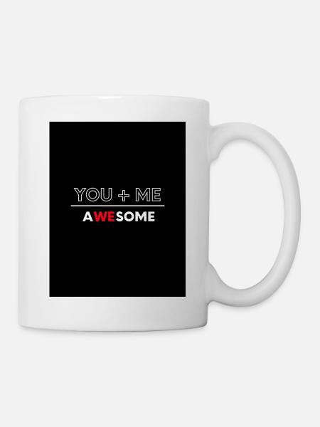 You Plus Me Awesome - Mug - white
