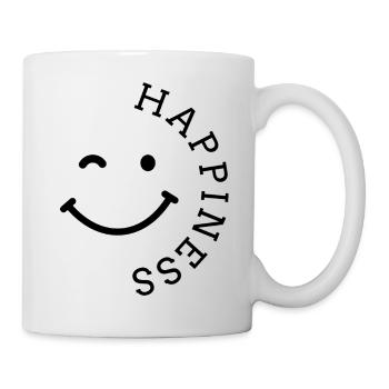 happiness smile - Tasse - Weiß - Rechts