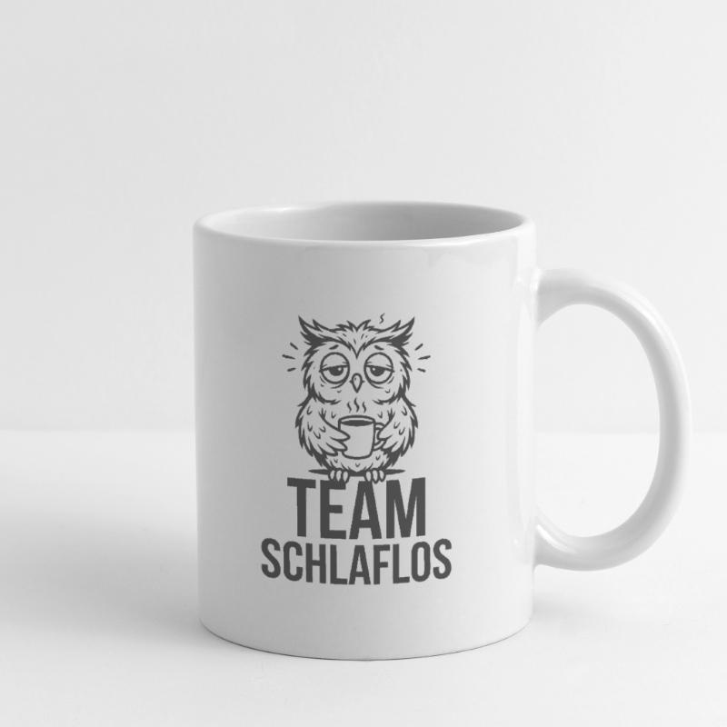 Team Schlaflos – Müde Eule Tasse