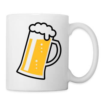 Maßkrug (beer / beer mug / beer glass / R /// 2C) - Mug - white - Right