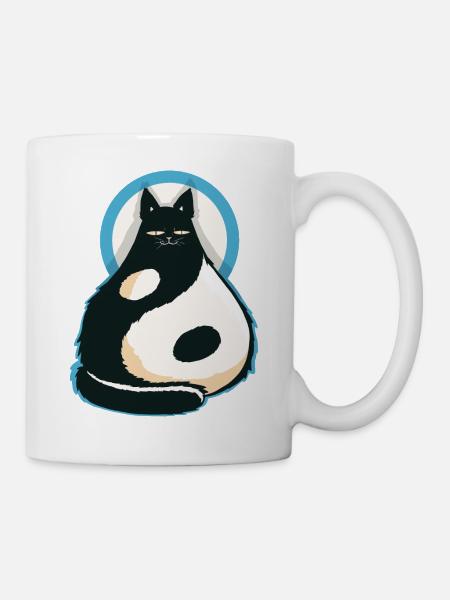 Chat-YinYang - Tasse - Weiß