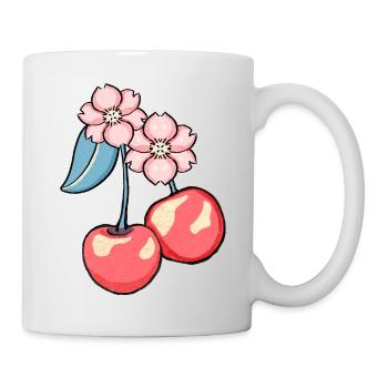 Cherry blossom charm illustration - Mug - white - Right