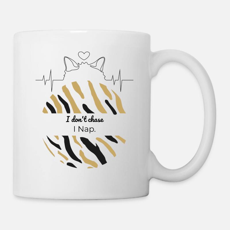 Tiger Streifen Halbkreis - Tasse - Weiß