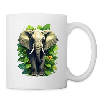 Ein Elefant im Dschungel - Tasse - Weiß - Rechts