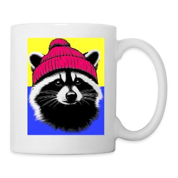 Raton laveur - Mug blanc - blanc - Droite