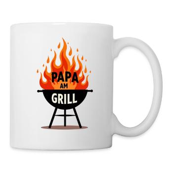 Grillen Grillsaison Papa Am Grill Papa Grillt - Tasse - Weiß - Rechts
