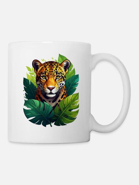 Ein Jaguar im Dschungel - Tasse - Weiß