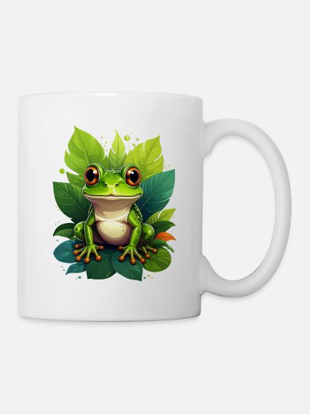 Frosch - Tasse - Weiß