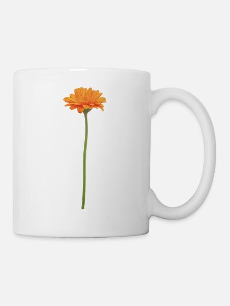 Orange Blossom on Stem - Mug - white