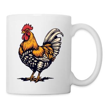 Huhn, Hühner, Bauern, Landwirtschaft  - Tasse - Weiß - Rechts