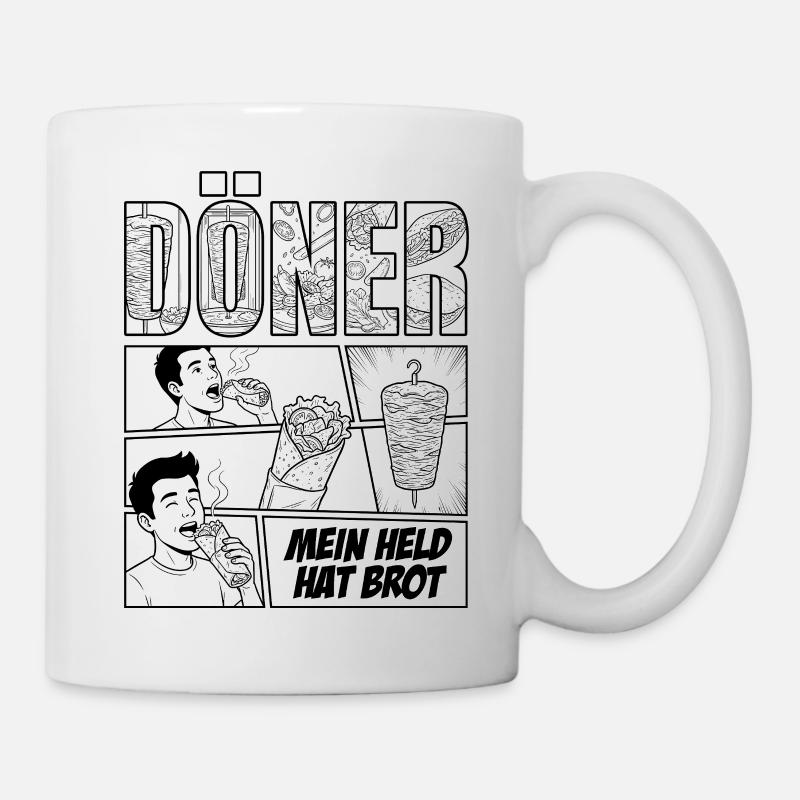 Döner Held – Comic - Tasse - Weiß